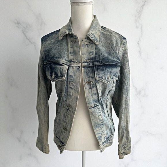 JOHN GALT Women's Distressed Denim Jean Jacket One Size 4/6 - Picture 1 of 9